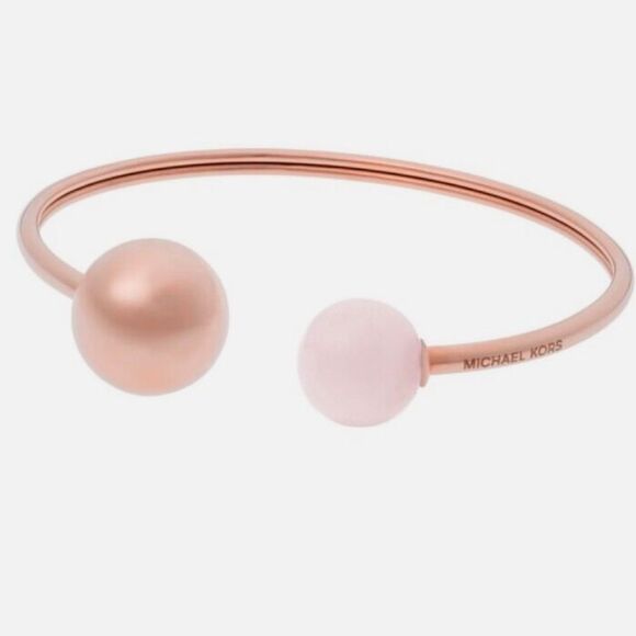 Michael Kors Rose Gold Bangle Open Bracelet! - Picture 1 of 2